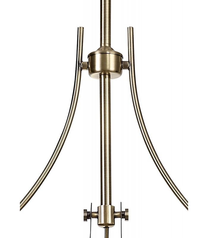 Linear Ceiling Pendant, 3 x E27, Antique Brass, Frosted Glass - 8