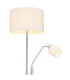 Ava Floor Lamp With Shade Matt Nickel 2x E27 E14-3