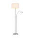 Ava Floor Lamp With Shade Matt Nickel 2x E27 E14-4
