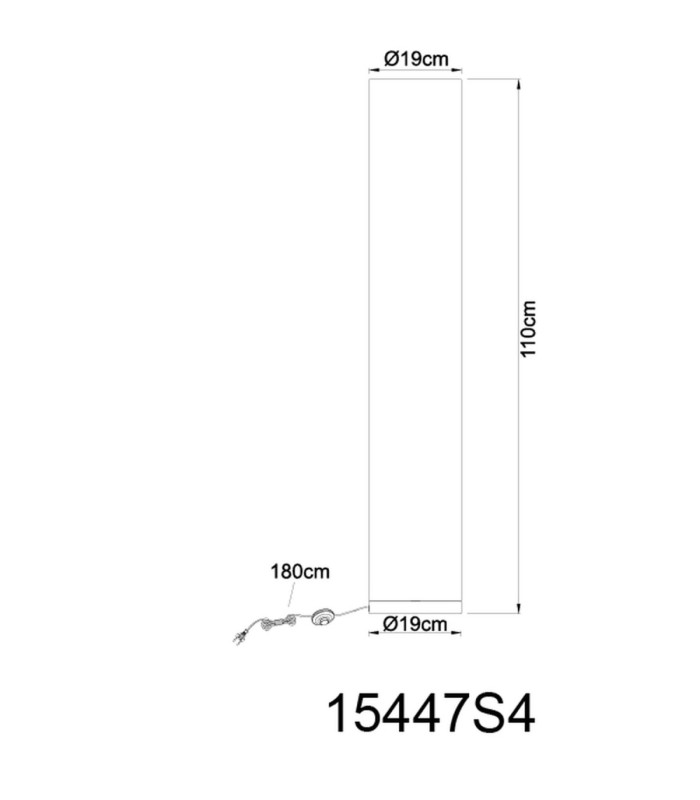 Ava Floor Lamp Matt Nickel 3x E27-5