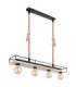 Trixi Bar Pendant Ceiling Light Matt Black 4x E27-2