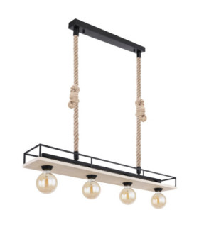Trixi Bar Pendant Ceiling Light Matt Black 4x E27-2