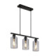 Hadera Bar Pendant Ceiling Light Matt Black 3x E27-1