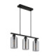 Hadera Bar Pendant Ceiling Light Matt Black 3x E27-2