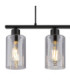 Hadera Bar Pendant Ceiling Light Matt Black 3x E27-4