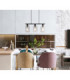 Hadera Bar Pendant Ceiling Light Matt Black 3x E27-6