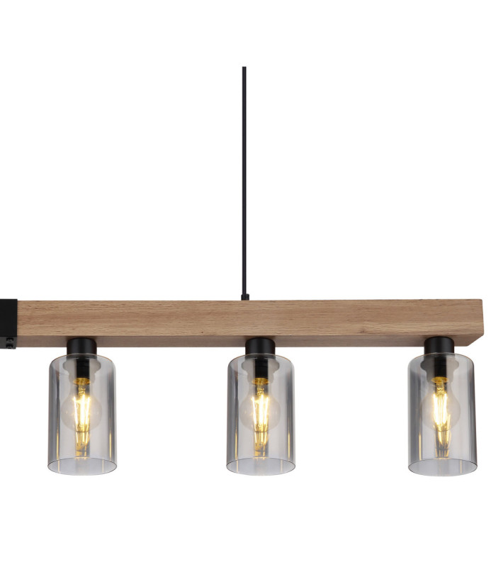 Hadera Bar Pendant Ceiling Light Matt Black 6x E27-4