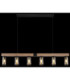 Hadera Bar Pendant Ceiling Light Matt Black 6x E27-6