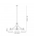 Linear Ceiling Pendant, 3 x E27, Polished Nickel, Frosted Glass - 2