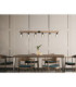 Hadera Bar Pendant Ceiling Light Matt Black 6x E27-8