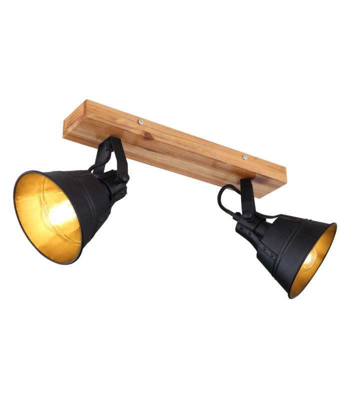 Günther Twin Ceiling Spotlight Brown 2x E27-1