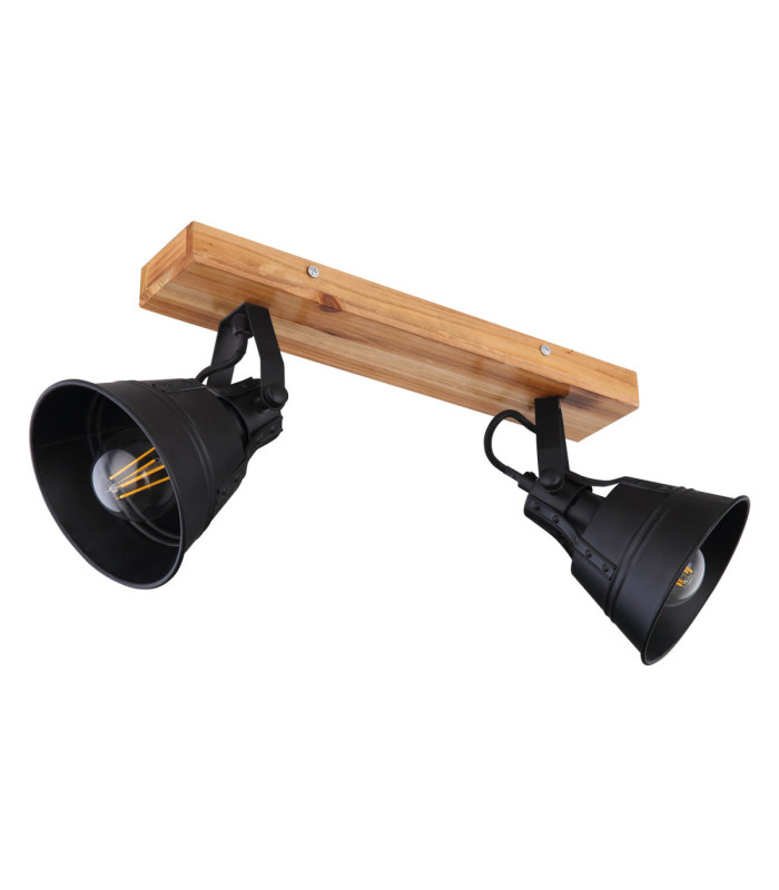 Günther Twin Ceiling Spotlight Brown 2x E27-2