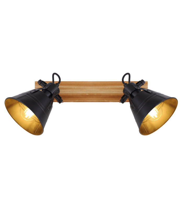 Günther Twin Ceiling Spotlight Brown 2x E27-4