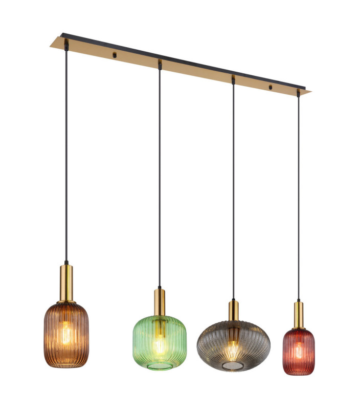 Normy Bar Pendant Ceiling Light Brass Colour  4x E27-1