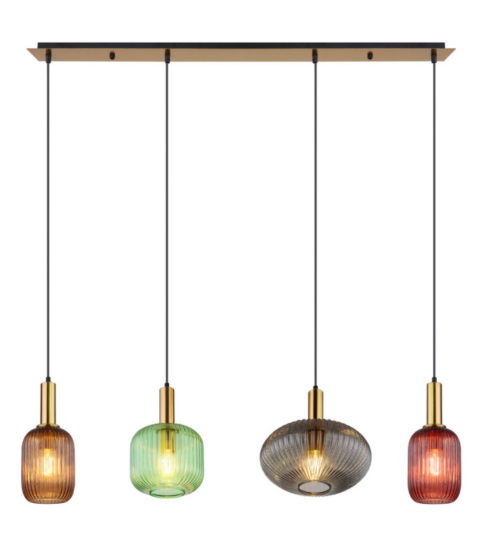Normy Bar Pendant Ceiling Light Brass Colour  4x E27-3