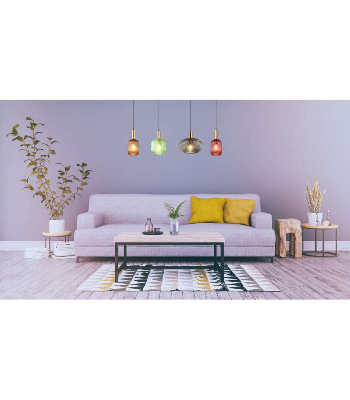 Normy Bar Pendant Ceiling Light Brass Colour  4x E27-7