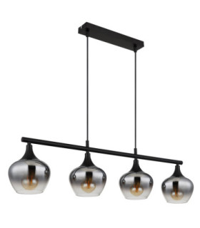 Maxy Bar Pendant Ceiling Light Matt Black 4x E27-2