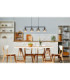 Maxy Bar Pendant Ceiling Light Matt Black 4x E27-5