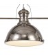 Linear Ceiling Pendant, 3 x E27, Polished Nickel, Frosted Glass - 6