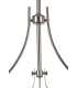 Linear Ceiling Pendant, 3 x E27, Polished Nickel, Frosted Glass - 7