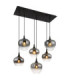 Maxy Cluster Pendant Ceiling Light Matt Black 6x E27-1