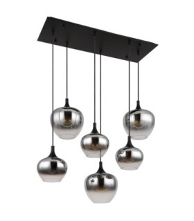 Maxy Cluster Pendant Ceiling Light Matt Black 6x E27-2