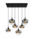 Maxy Cluster Pendant Ceiling Light Matt Black 6x E27-3