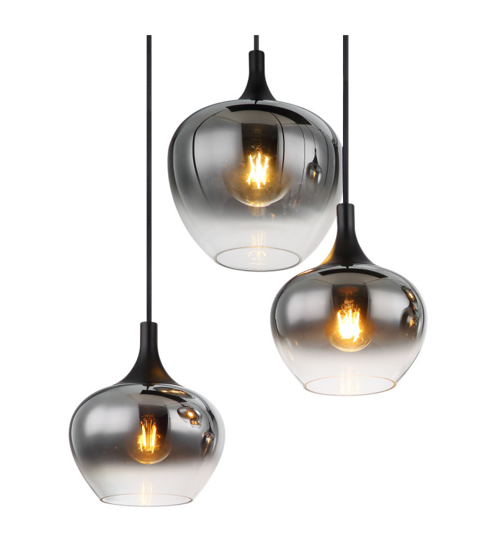 Maxy Cluster Pendant Ceiling Light Matt Black 6x E27-4