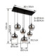Maxy Cluster Pendant Ceiling Light Matt Black 6x E27-6