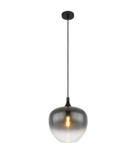 Maxy 29cm Dome Pendant Ceiling Light Matt Black 1x E27-1