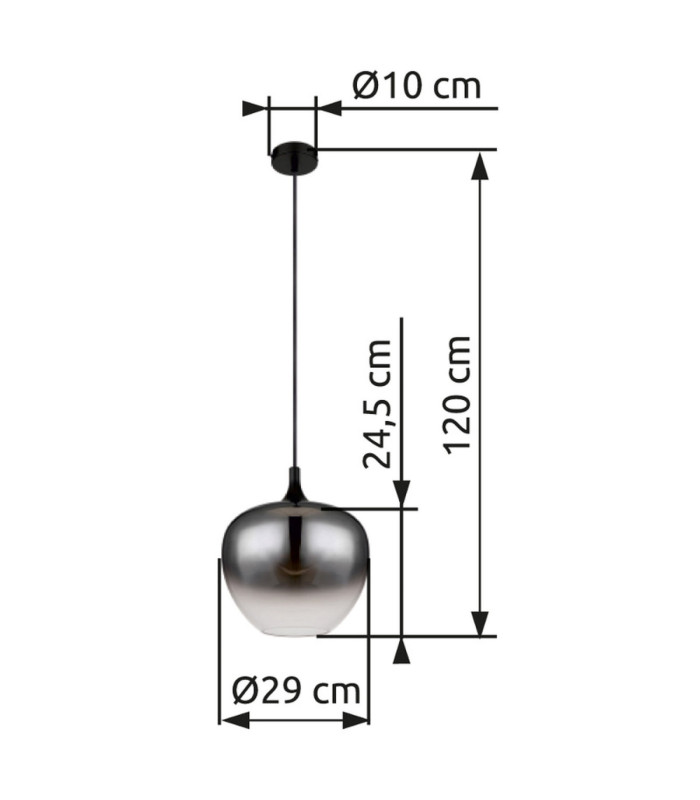 Maxy 29cm Dome Pendant Ceiling Light Matt Black 1x E27-9
