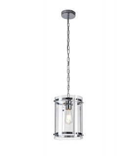 Ceiling Pendant, 1 Light E27, Polished Chrome - 1