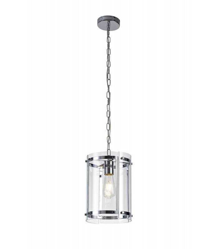 Ceiling Pendant, 1 Light E27, Polished Chrome - 1