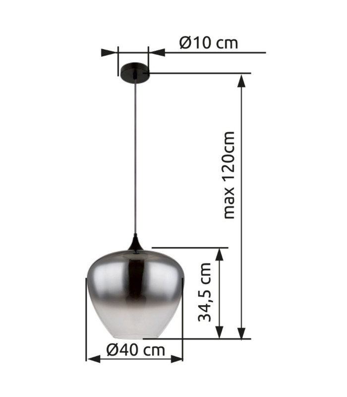 Maxy 40cm Dome Pendant Ceiling Light Matt Black 1x E27-6