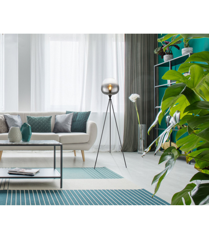 Maxy Tripod Floor Lamp Matt Black 1x E27-5