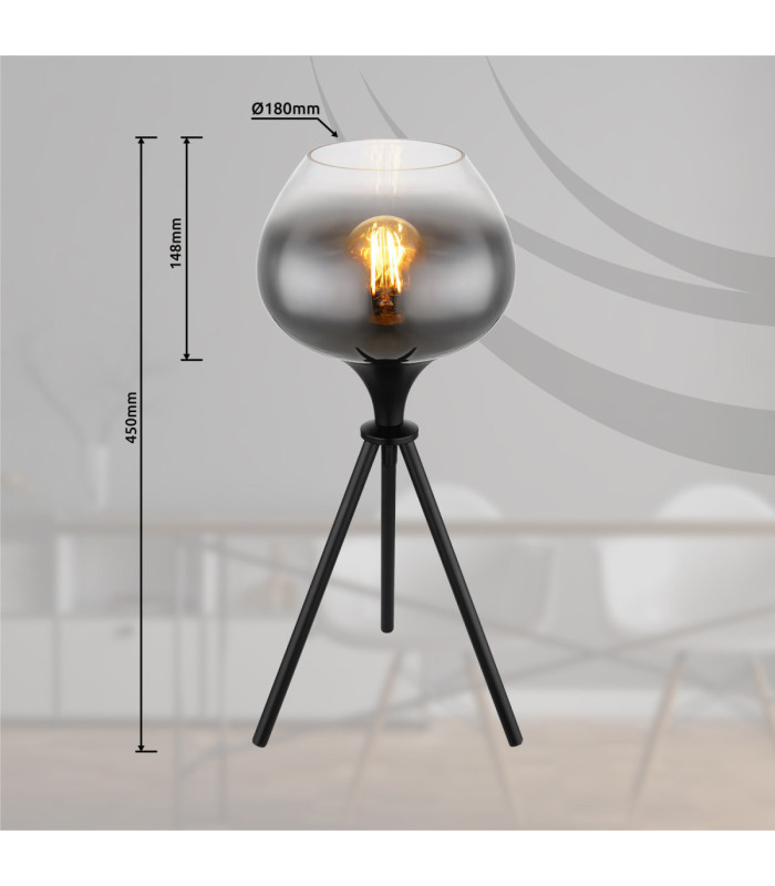 Maxy Table Lamp Matt Black 1x E27-5