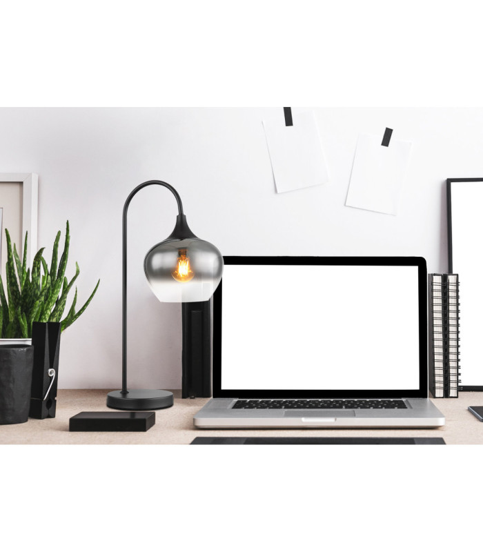 Maxy Bedside Table Lamp Matt Black 1x E27-2