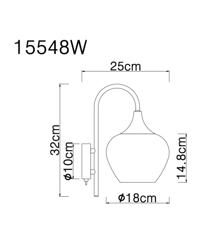Maxy Dome Wall Lamp Matt Black 1x E27-5