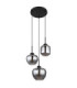 Matt Cluster Pendant Ceiling Light Matt Black 3x E27-2