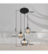 Matt Cluster Pendant Ceiling Light Matt Black 3x E27-5