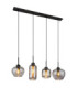 Matt Bar Pendant Ceiling Light Matt Black 4x E27-1