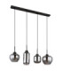 Matt Bar Pendant Ceiling Light Matt Black 4x E27-2