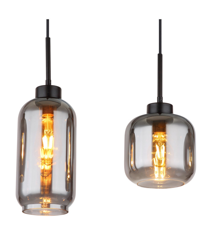 Matt Bar Pendant Ceiling Light Matt Black 4x E27-4