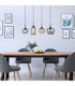 Matt Bar Pendant Ceiling Light Matt Black 4x E27-5