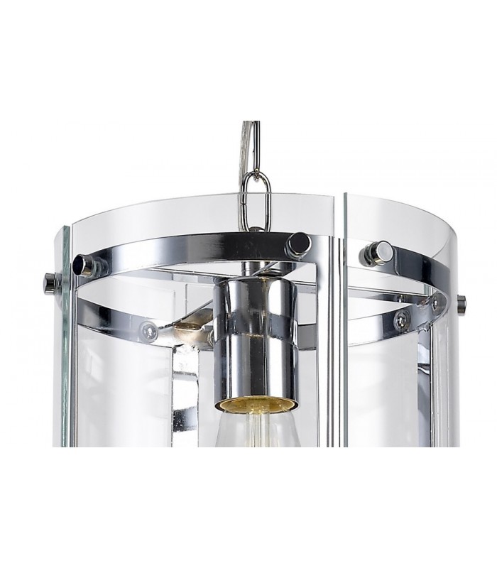 Ceiling Pendant, 1 Light E27, Polished Chrome - 6