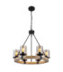Lila Multi Arm Pendant Ceiling Light Matt Black 6x E27-1