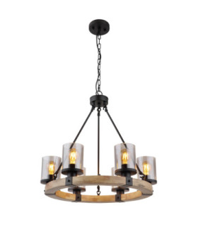Lila Multi Arm Pendant Ceiling Light Matt Black 6x E27-1