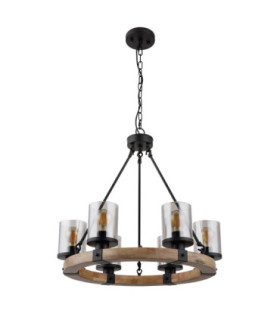Lila Multi Arm Pendant Ceiling Light Matt Black 6x E27-2