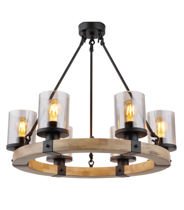 Lila Multi Arm Pendant Ceiling Light Matt Black 6x E27-3