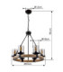 Lila Multi Arm Pendant Ceiling Light Matt Black 6x E27-7